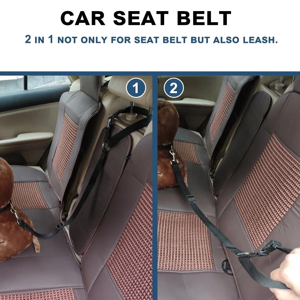 2-In-1 Dog Car Seat Belt Collar